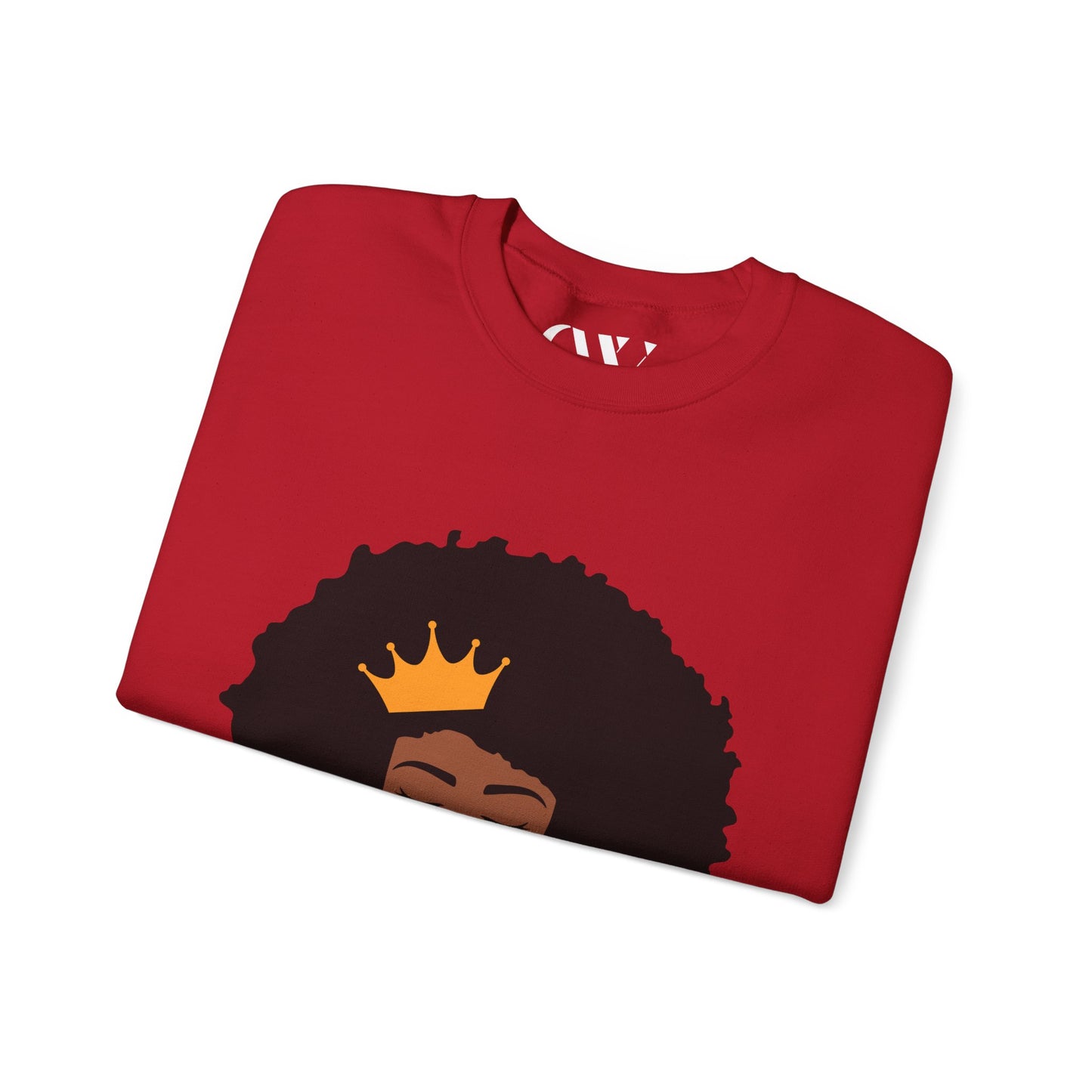 Crowned Queen Sweatshirt - Unisex Heavy Blend™ Crewneck with Afro Design